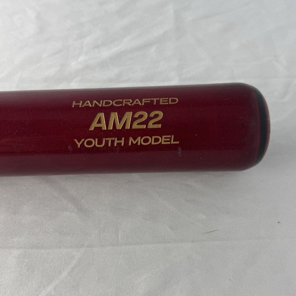 Marucci Youth Baseball Bat AM22 Handcrafted Wood Pro Model 30.5” 26 Oz Red Beige - Picture 2 of 10
